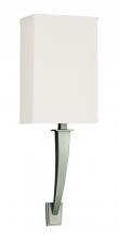 AFX Lighting, Inc. SHS113SNEC-LA - One Light Satin Nickel White Acrylic Glass Linen Shade Wall Light