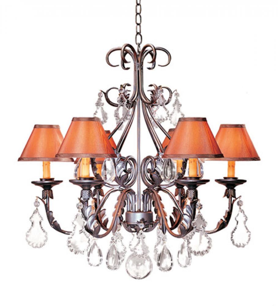 28&#34; Wide French Elegance 6 Light Chandelier