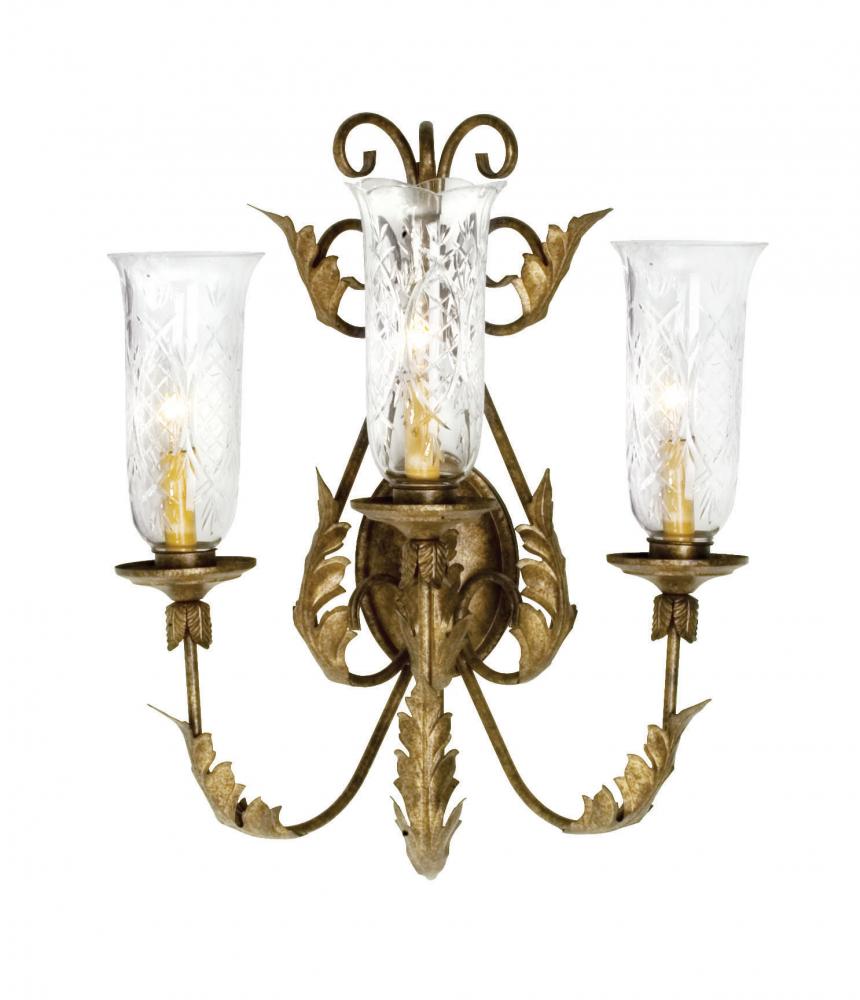 21&#34; Wide French Elegance 3 Light Wall Sconce