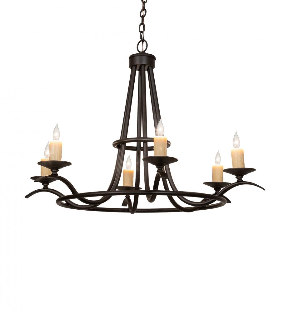 36&#34; Wide Octavia 6 Light Chandelier