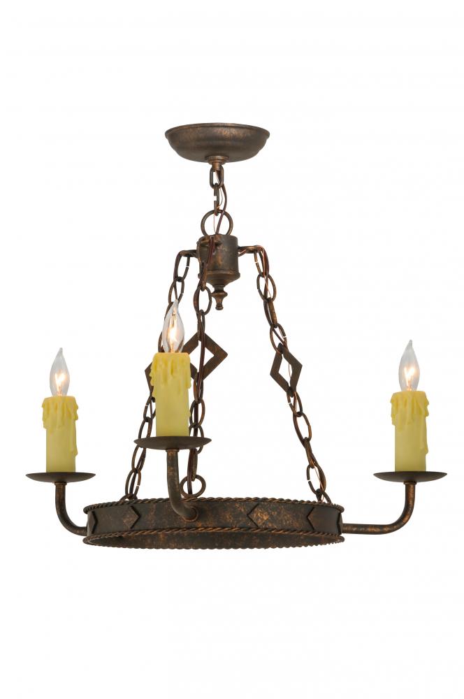 24&#34; Wide Elvita 3 Light Chandelier