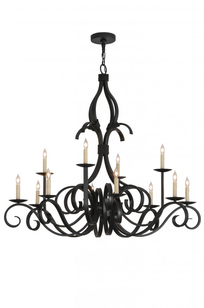 48&#34; Wide Cypress 12 Light Chandelier