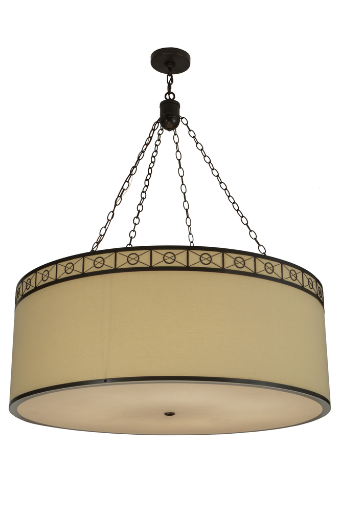 42&#34;W Cilindro Circle X Textrene Pendant