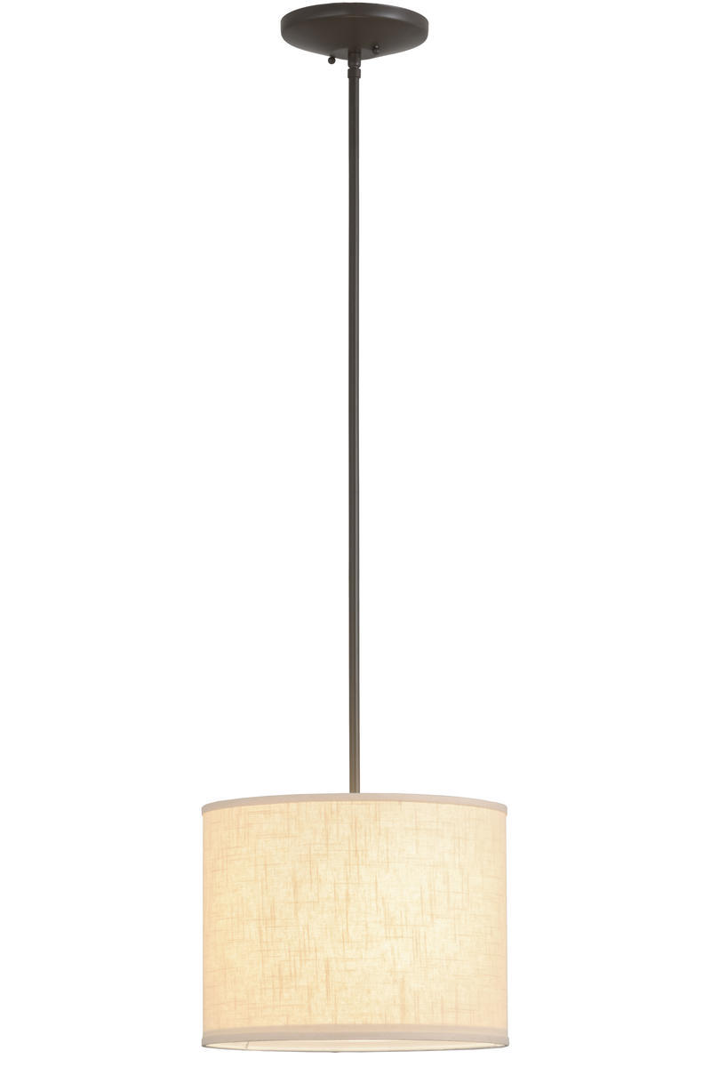 14&#34;W Cilindro Beige Textrene Pendant