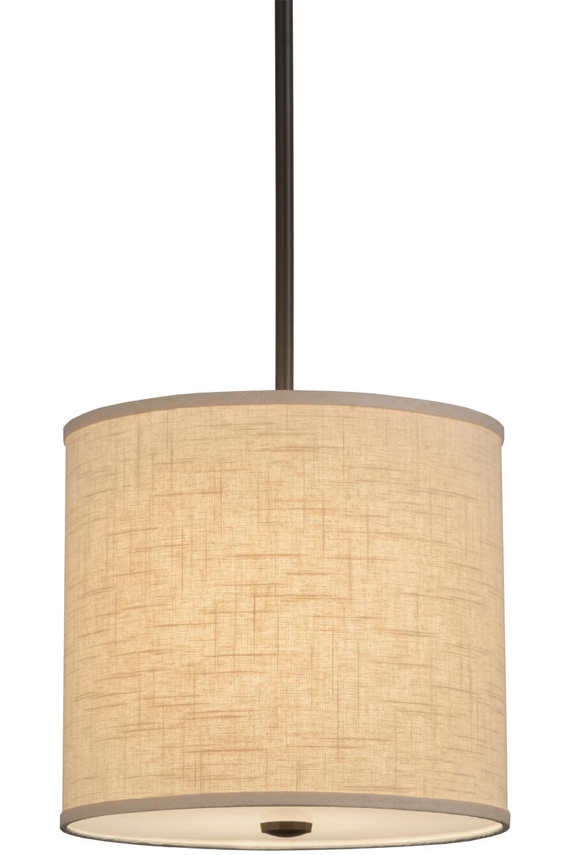 12&#34;W Cilindro Beige Textrene Pendant