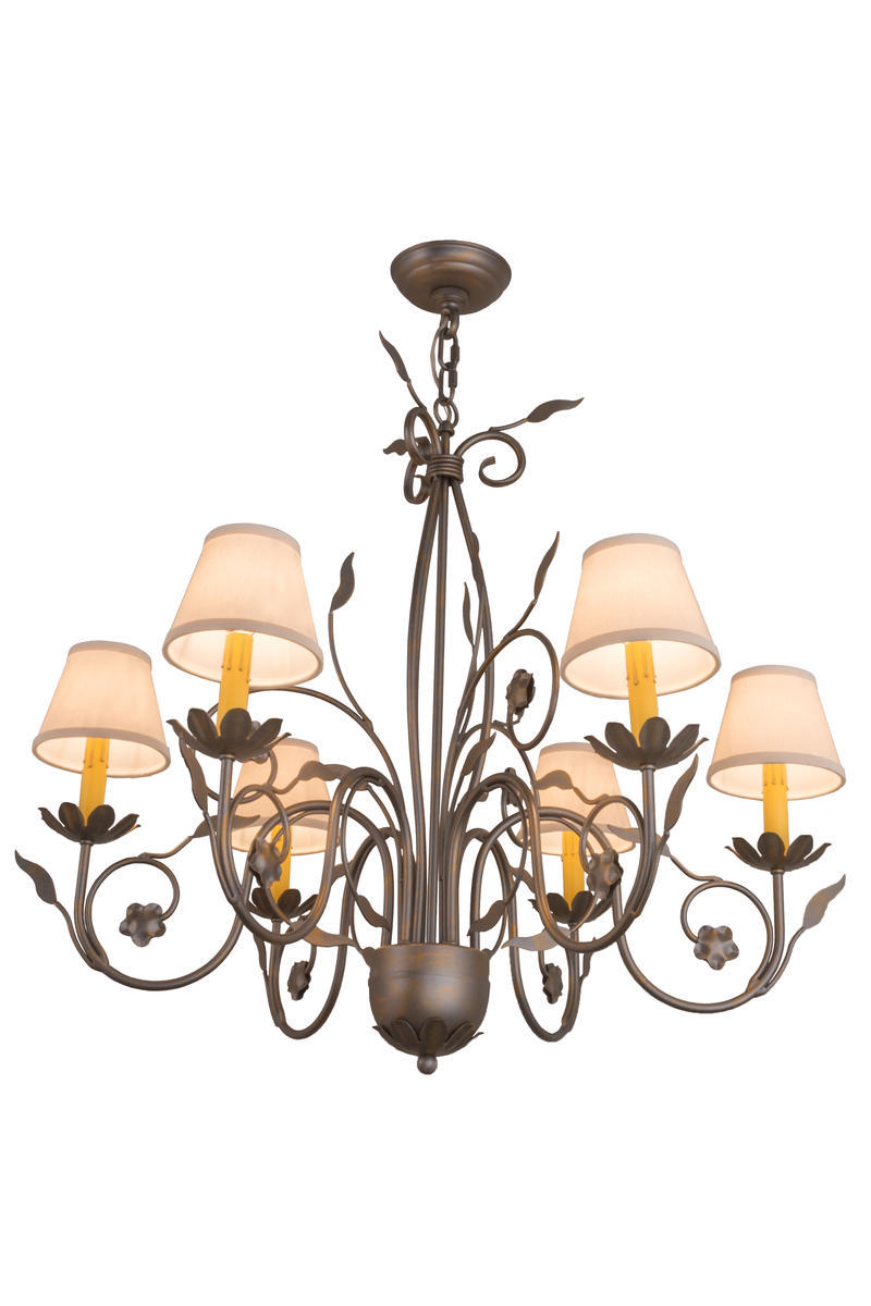 31&#34;W Bordeaux 6 LT Chandelier