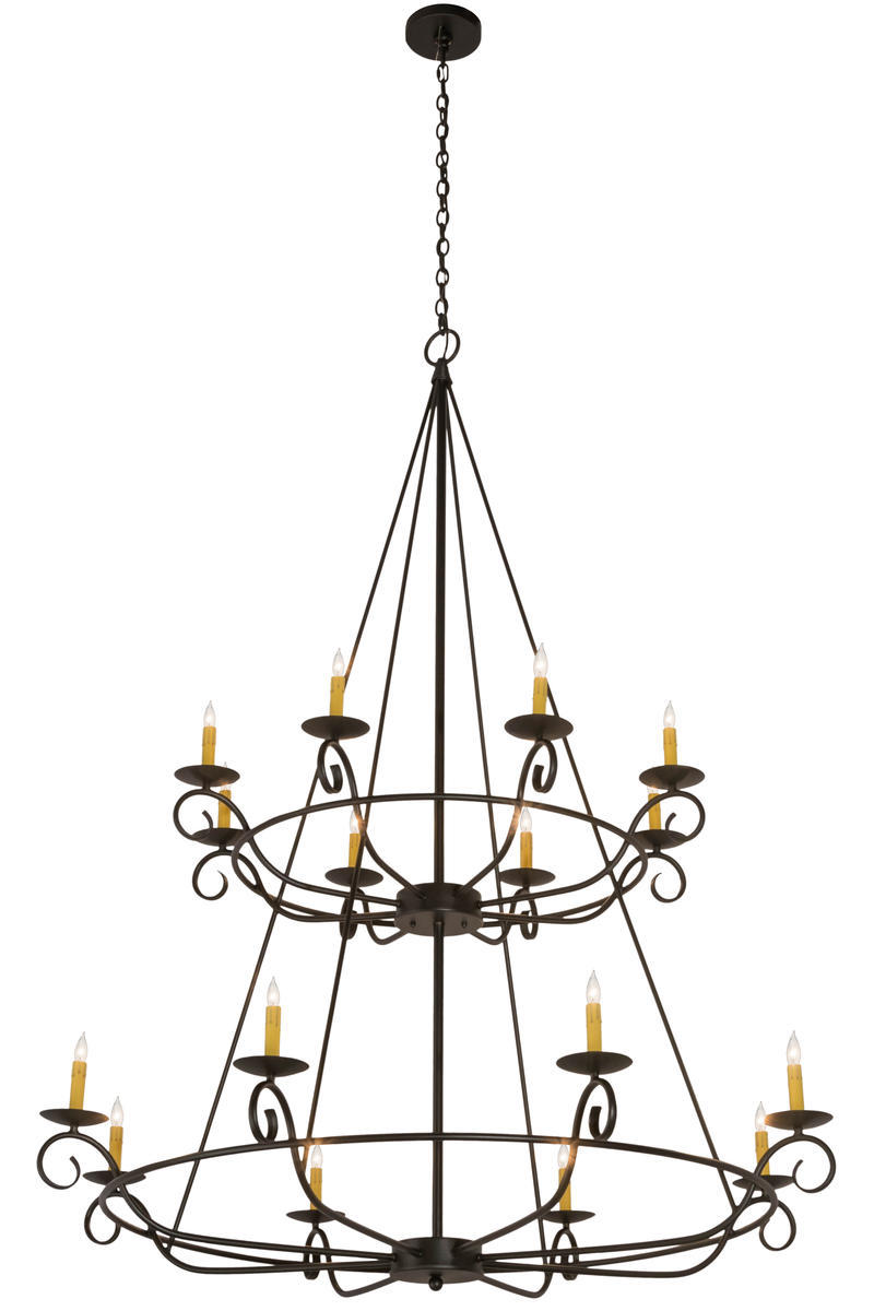 54&#34;W Estrella 16 LT Two Tier Chandelier