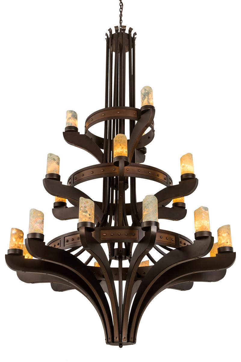 62&#34; Wide Castilla Jadestone 21 Light Three Tier Chandelier