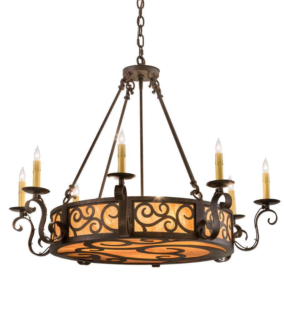 36&#34;W Delano 8 LT Chandelier