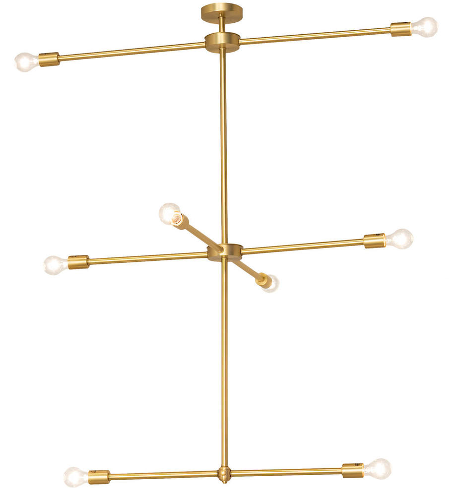 44&#34; Long Pronograde Jack 8 Light Oblong Chandelier