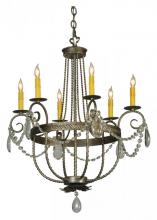 2nd Avenue Designs White 133148 - 28.5"W Antonia 6 LT Crystal Chandelier