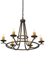 2nd Avenue Designs White 179905 - 36"W Octavia 6 LT Chandelier