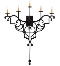 2nd Avenue Designs White 198848 - 36" Wide Fleur De Lys 5 LT Wall Sconce