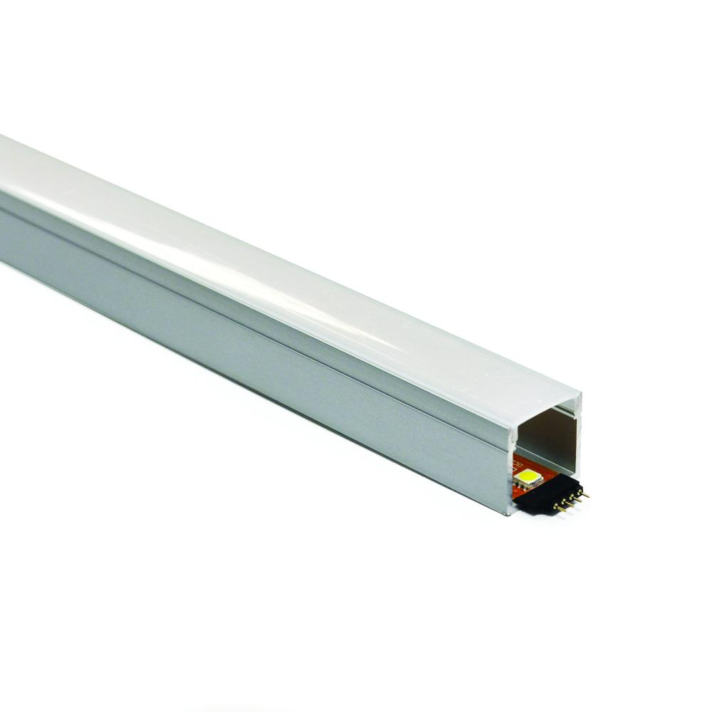 4-ft Deep Channel, Aluminum (Plastic Diffuser, End Caps & NUTP13 3M Adhesive Mounting Tape Included)