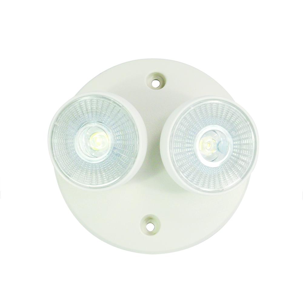 Emergency LED Dual Head Remote, Wide Lens, 2x 1W, 90lm, White