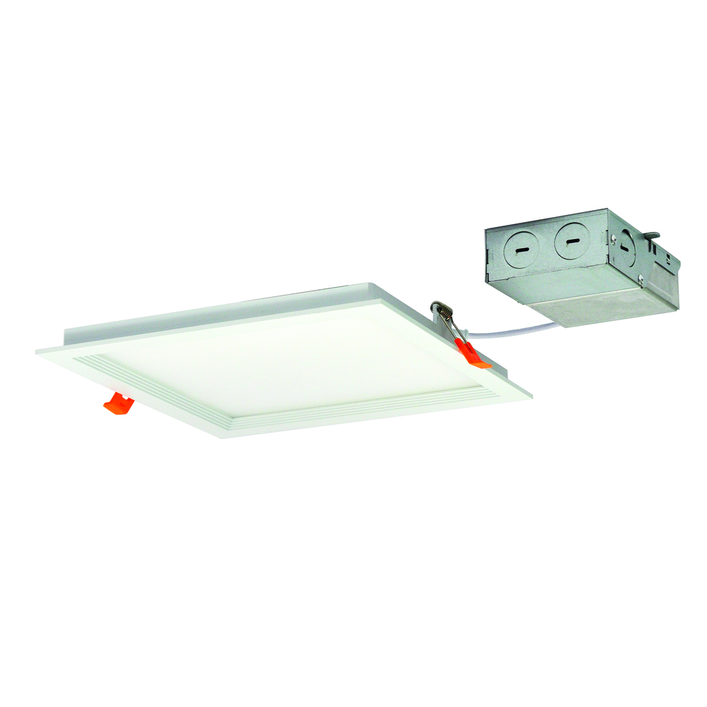 8&#34; FLIN Square Recessed LED, 1400lm, 4000K, 20W, 120V Triac/ELV Dimming, White