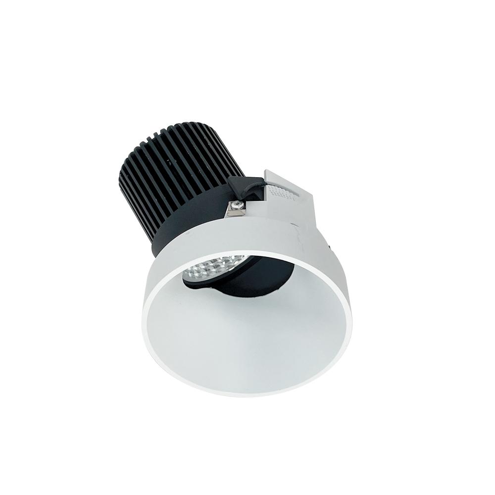 4&#34; Iolite LED Round Trimless Adjustable Slot, 1000lm / 14W, 3000K, Matte Powder White