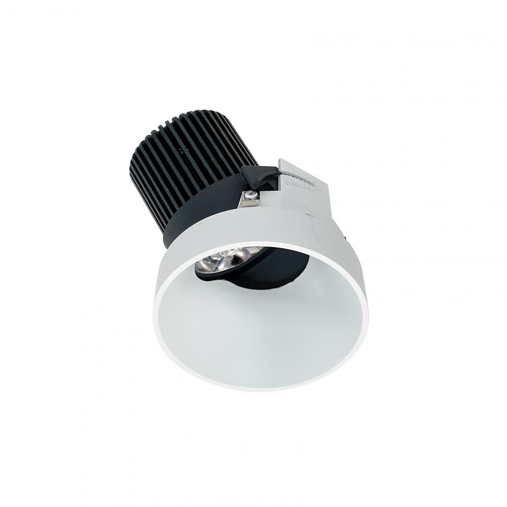 4&#34; Iolite LED Round Trimless Adjustable Slot, 10-Degree Optic, 800lm / 12W, 3500K, Matte Powder