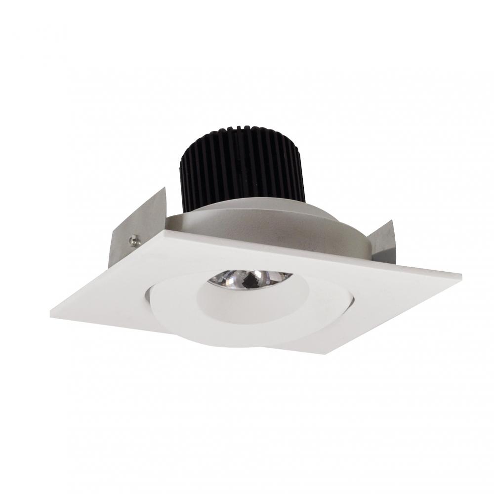 4&#34; Iolite LED Square Adjustable Gimbal, 10-Degree Optic, 800lm / 12W, 3500K, White Finish