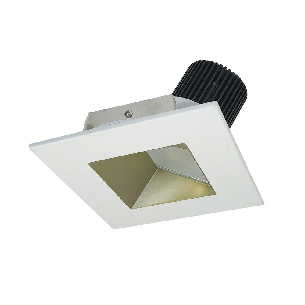 4&#34; Iolite LED Square Wall Wash, 1000lm / 14W, 3500K, Champagne Haze Reflector / Matte Powder