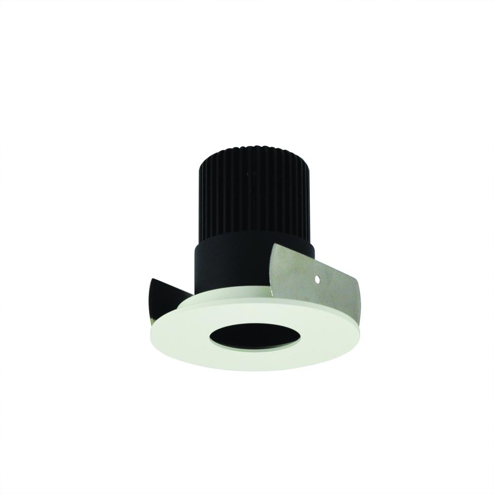 2&#34; Iolite LED Round Pinhole, 1000lm / 14W, 3000K, Black Pinhole / Matte Powder White Flange