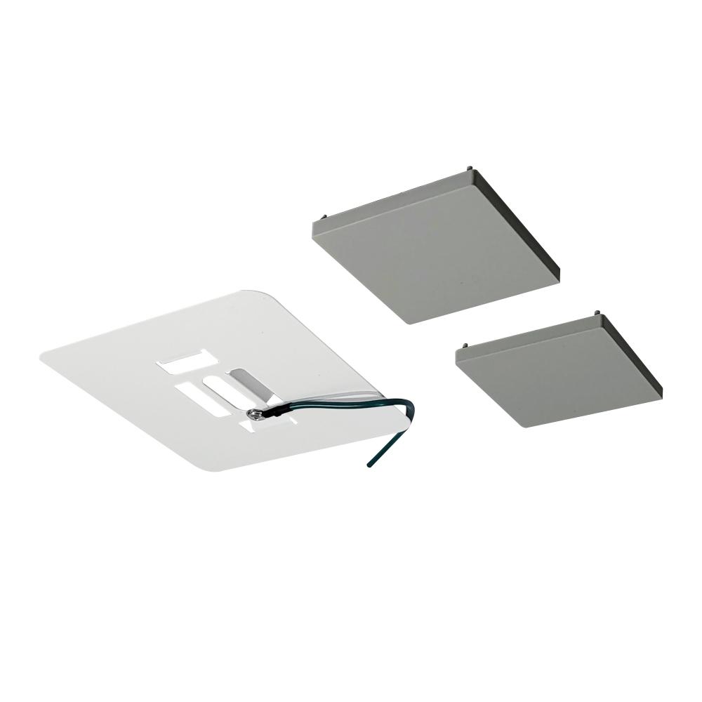 Surface Mount Kit for L-Line Direct Series, White Finish with Aluminum End Caps