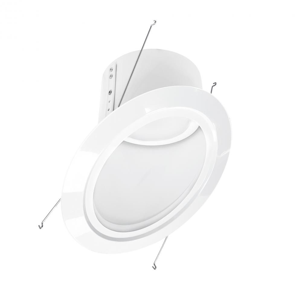 6&#34; Super Sloped LED Retrofit Reflector, 1200lm / 16W, 3000K, White Reflector / White Flange