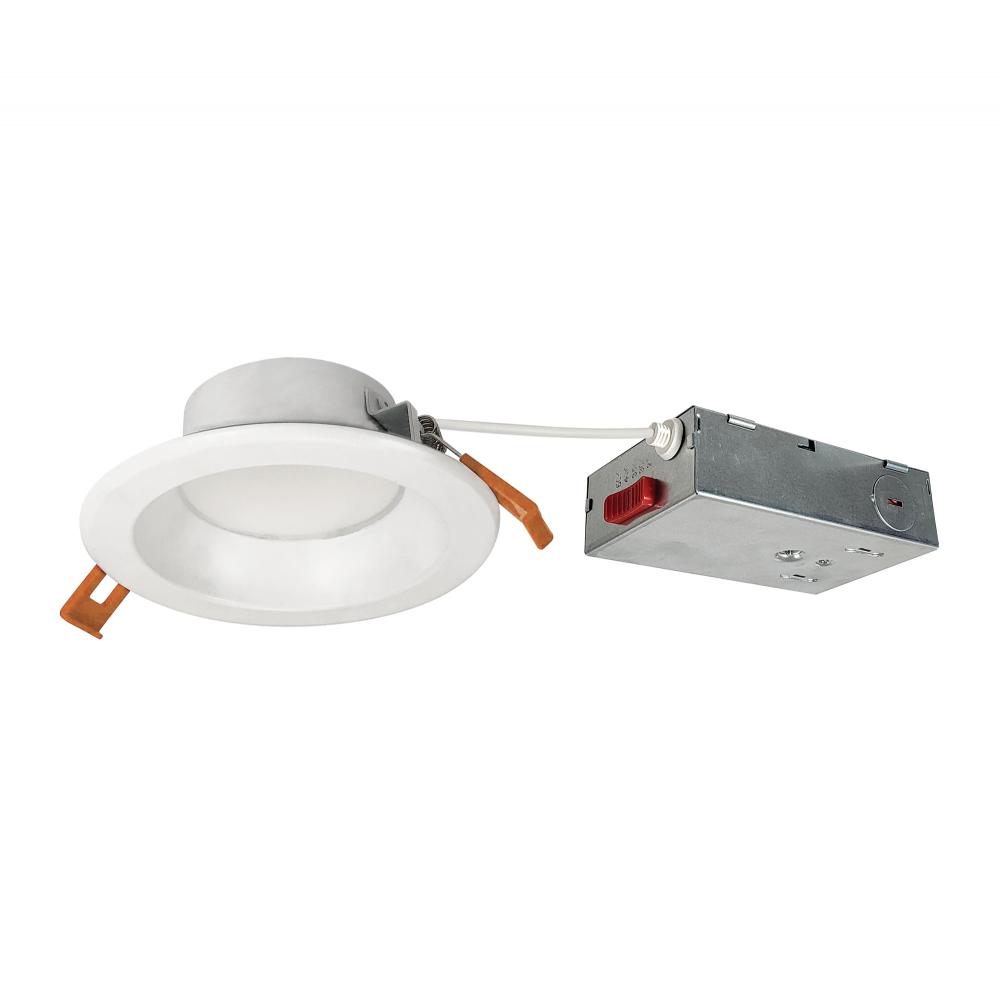 4&#34; Theia LED Downlight with Selectable CCT, 120-277V 0-10V, Matte Powder White Finish