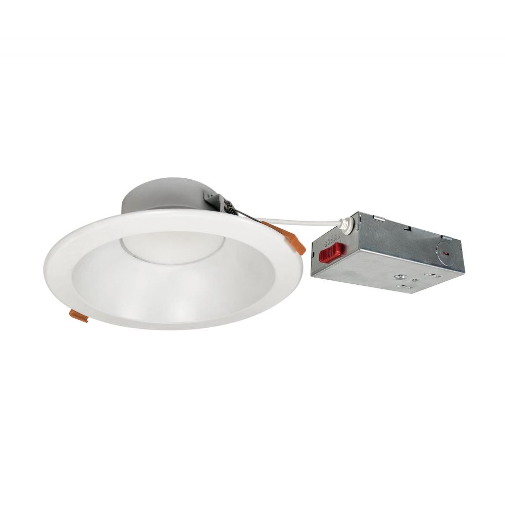 6&#34; Theia LED Downlight with Selectable CCT, 120-277V 0-10V, Matte Powder White Finish