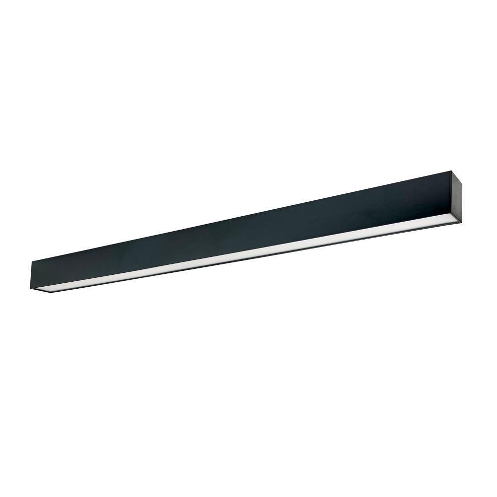 4&#39; L-Line LED Indirect/Direct Linear, 6152lm / Selectable CCT, Black Finish, with EM