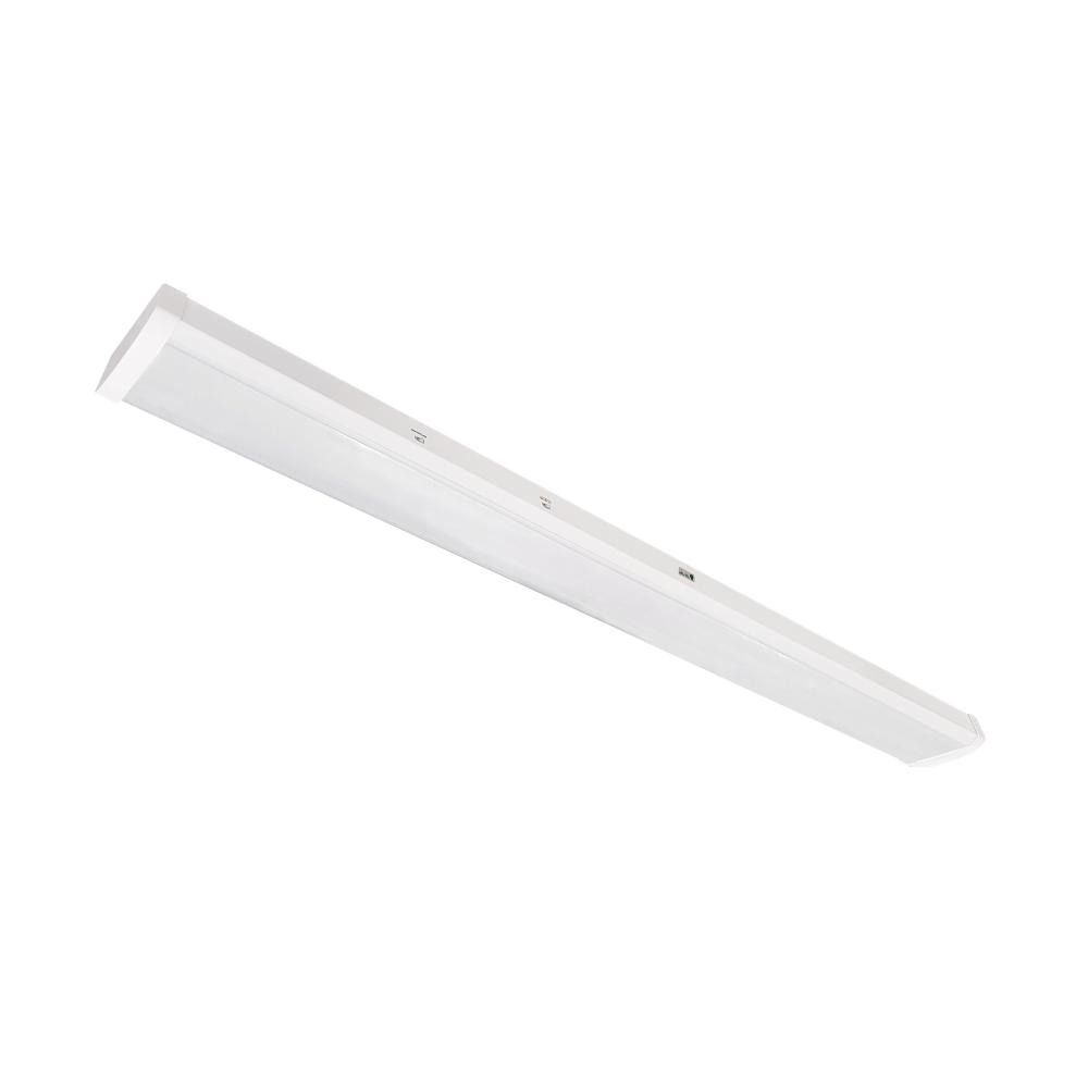 4&#39; LED Wraparound with Selectable Lumens & CCT, White Finish, Integral Emergency