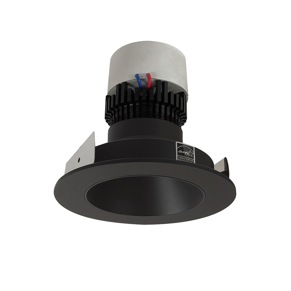 4&#34; Pearl LED Round Retrofit Reflector, 1000lm / 12W, 4000K, Black Reflector / Black Flange