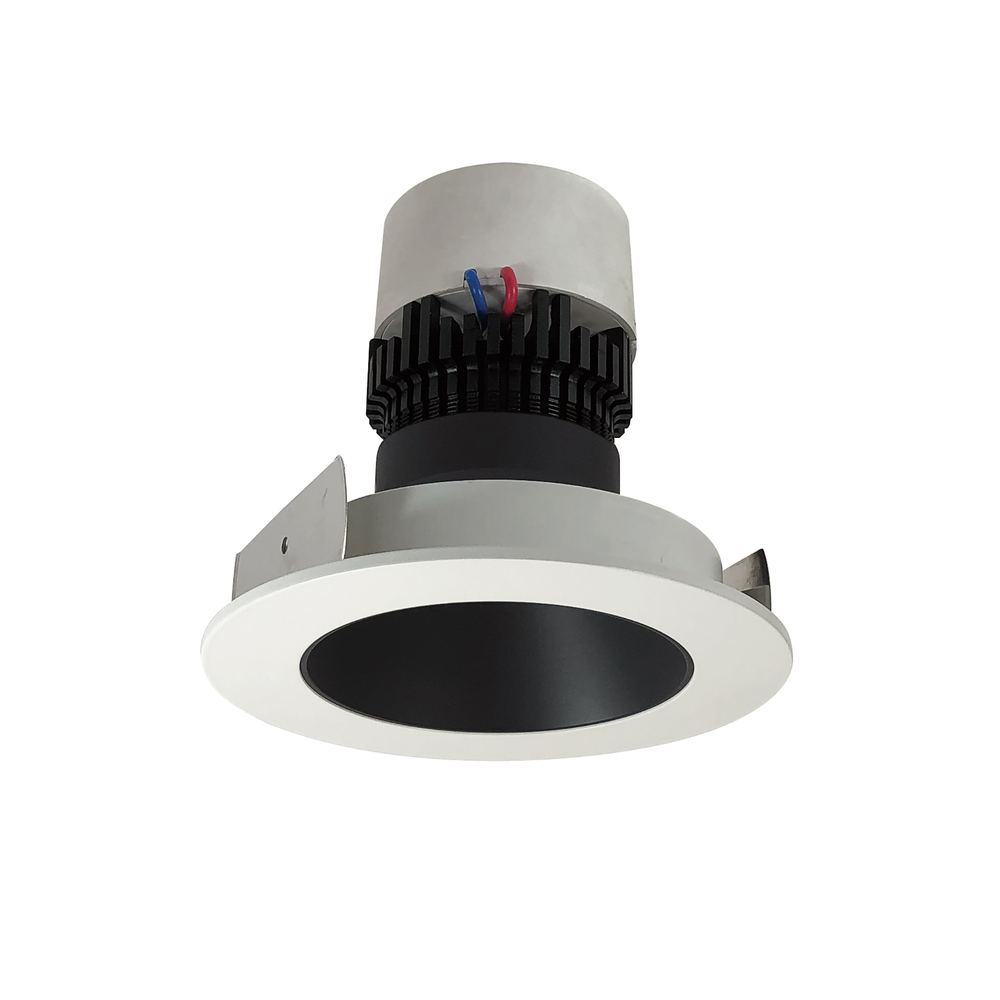 4&#34; Pearl LED Round Retrofit Reflector, 1000lm / 12W, 4000K, Black Reflector / White Flange