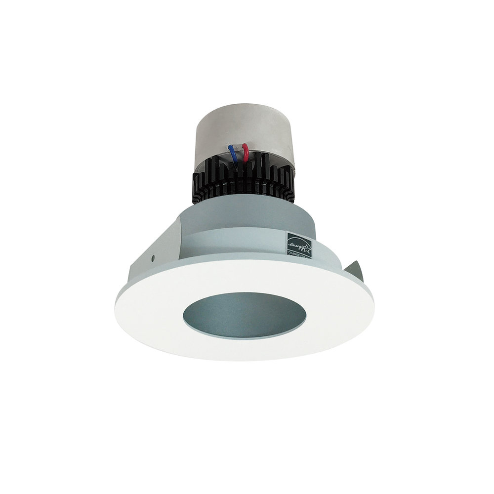 4&#34; Pearl LED Round Pinhole Retrofit, 800lm / 12W, Comfort Dim, Haze Pinhole / Matte Powder White