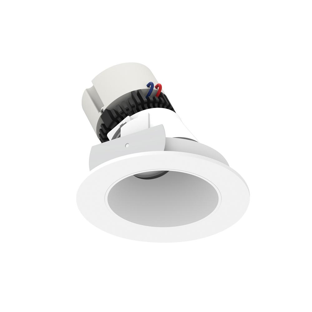 4&#34; Pearl LED Round Adjustable Slot Retrofit, 950lm / 12W, 2700K, Matte Powder White Reflector /