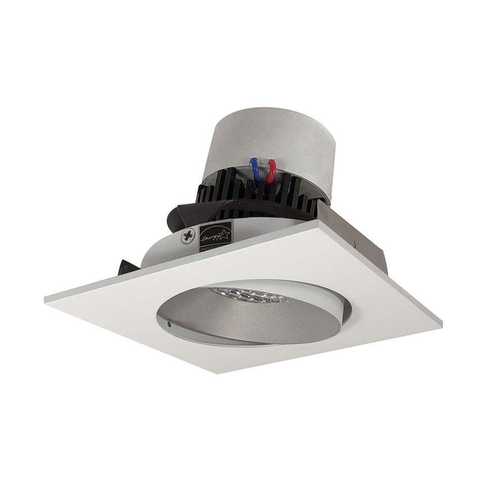 4&#34; Pearl LED Square Adjustable Cone Retrofit, 800lm / 12W, Comfort Dim, Haze Reflector / White