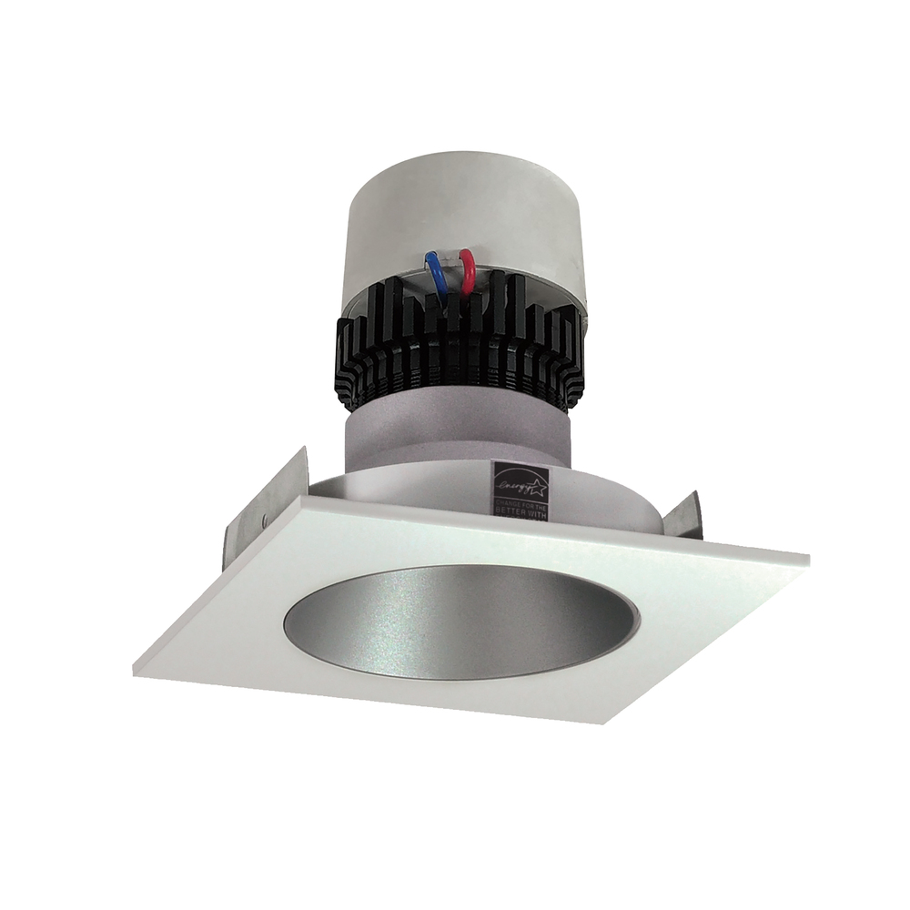 4&#34; Pearl LED Square Retrofit Reflector with Round Aperture, 1000lm / 12W, 2700K, Haze Reflector