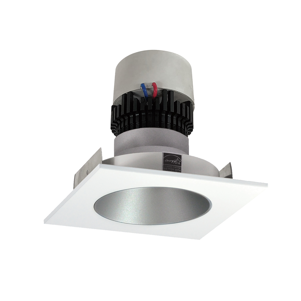 4&#34; Pearl LED Square Retrofit Reflector with Round Aperture, 1000lm / 12W, 3000K, Haze Reflector