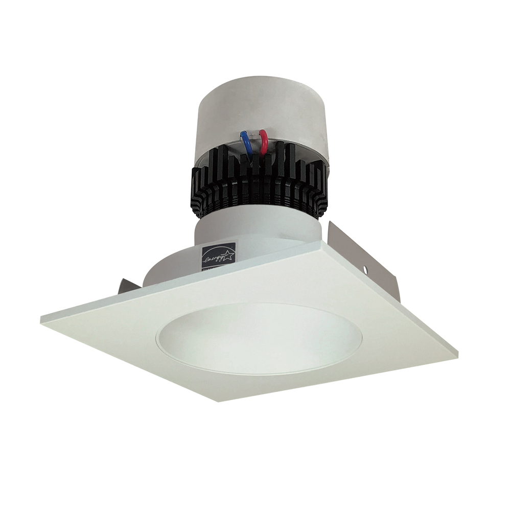 4&#34; Pearl LED Square Retrofit Reflector with Round Aperture, 800lm / 12W, Comfort Dim, White