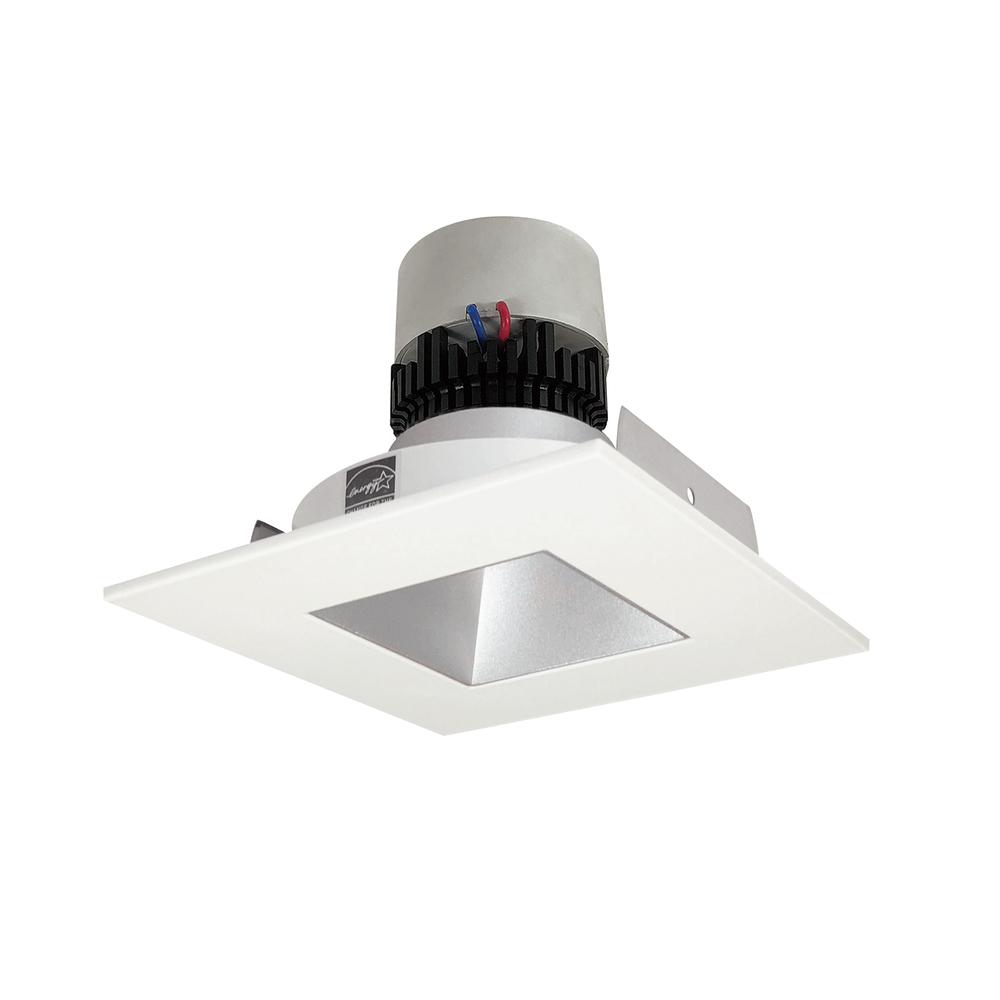 4&#34; Pearl LED Square Retrofit Reflector with Square Aperture, 1000lm / 12W, 2700K, Haze Reflector