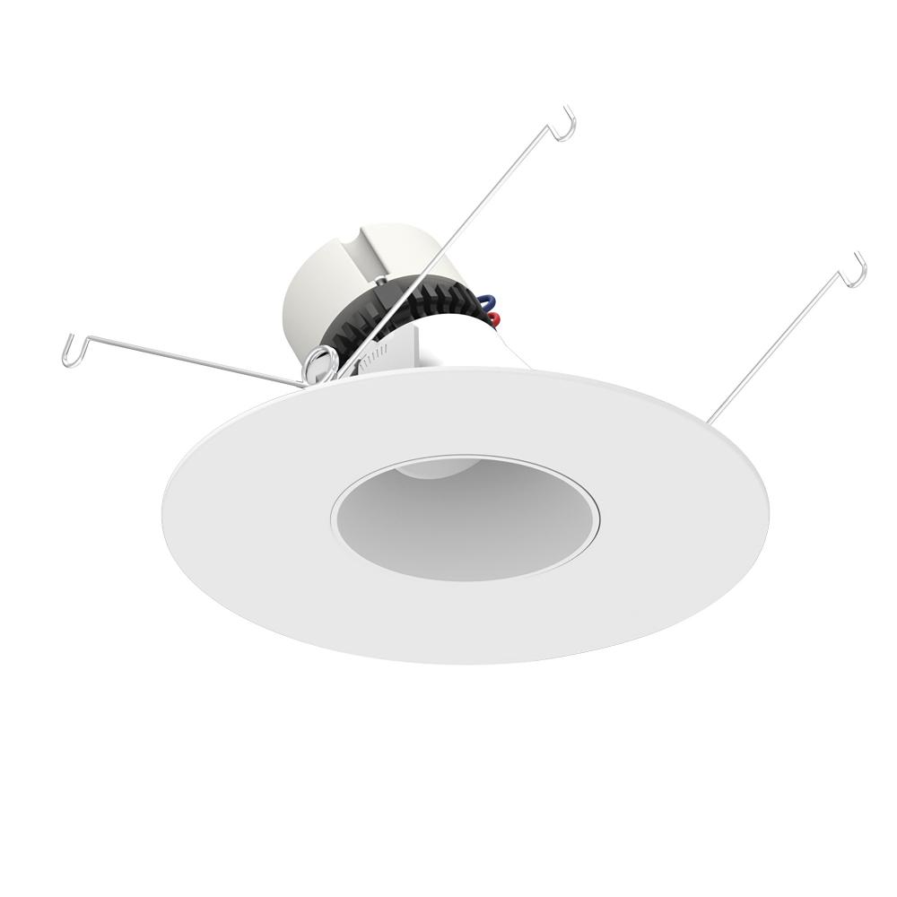 5&#34;/6&#34; Pearl LED Round Adjustable Slot Retrofit, 950lm / 12W, 2700K, Matte Powder White