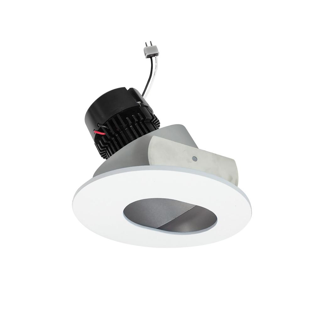 4" Pearl Low Voltage LED Round Adjustable Slot Aperture Retrofit, 950lm / 11W, 2700K, Haze Slot