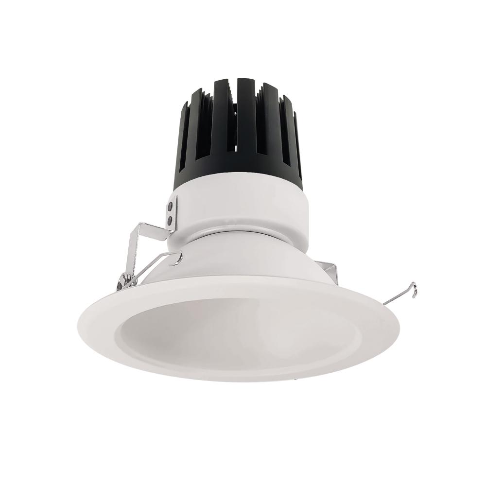 6&#34; Marquise III Round Open Reflector, 2500lm, 3500K, Flood Optic, White Reflector/White Flange