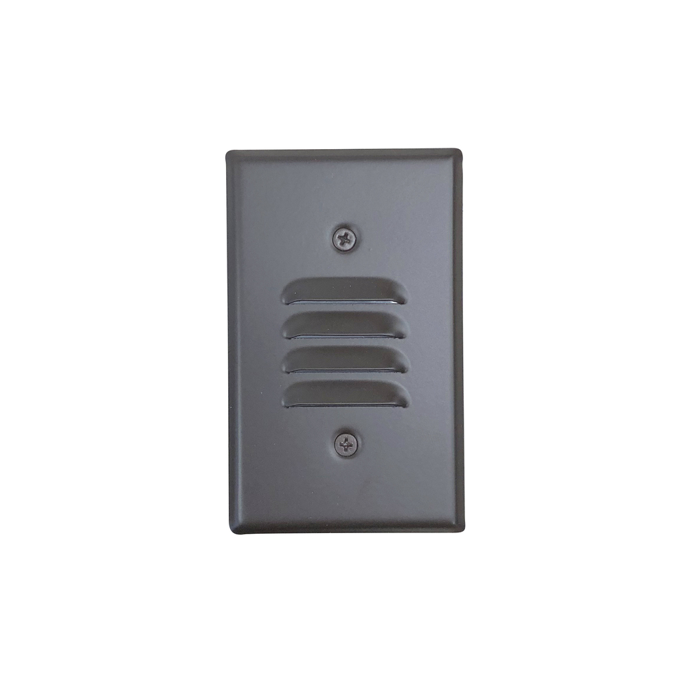 Mini LED Step Light w/ Horizontal & Vertical Louver Face Plates, 1W, 90+ CRI, 2700K, Bronze, 120V