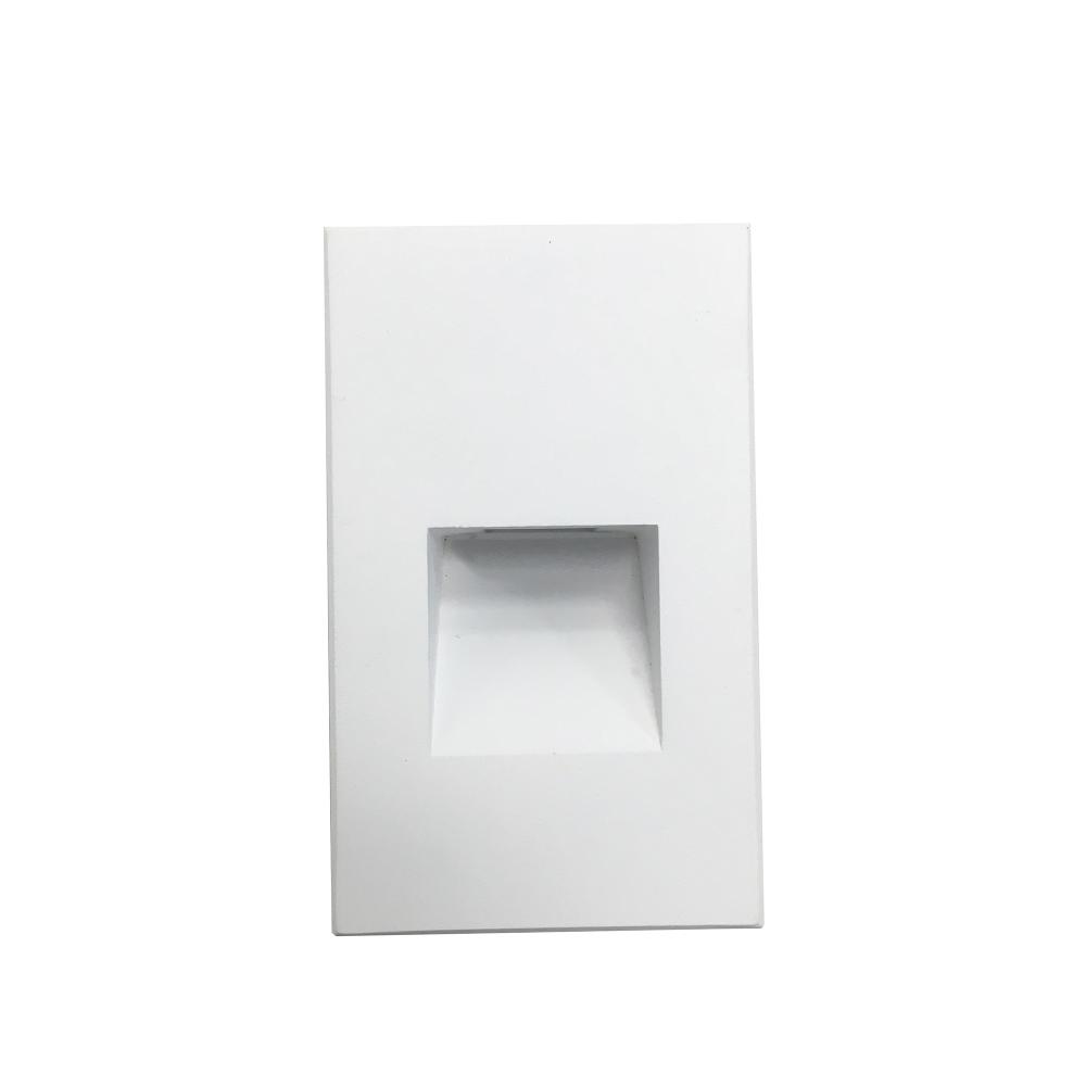 Ari LED Step Light w/ Vertical Wall Wash Face Plate, 37lm / 2.5W, 3000K, White Finish