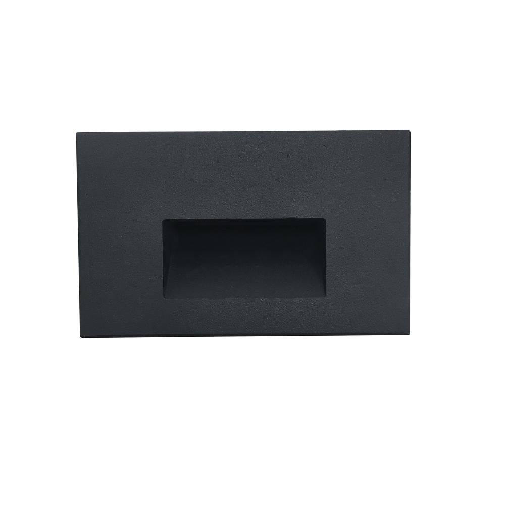 Ari LED Step Light w/ Horizontal Wall Wash Face Plate, 88lm / 5W, 3000K, Black Finish