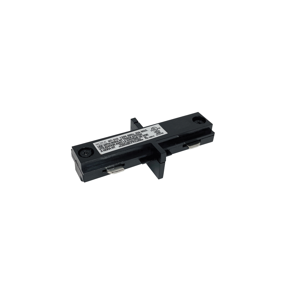 Straight Connector for 1 Circuit Track, Black