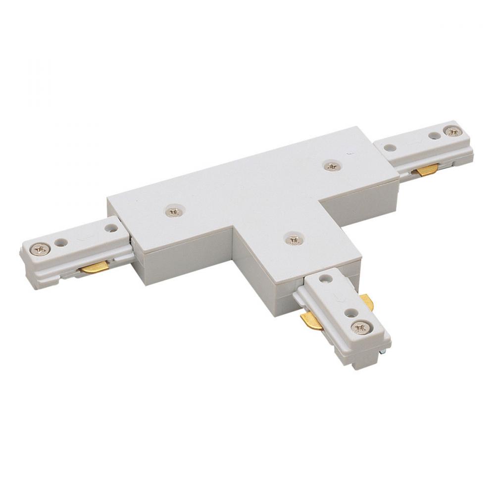 T Connector, Left, 1 Circuit Track, White