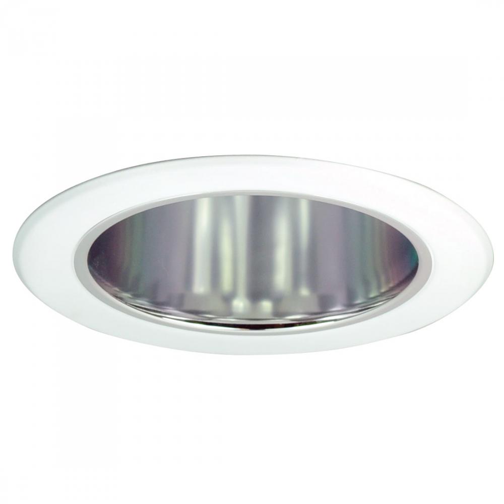 5&#34; Reflector Cone w/ Metal Ring, Chrome/White
