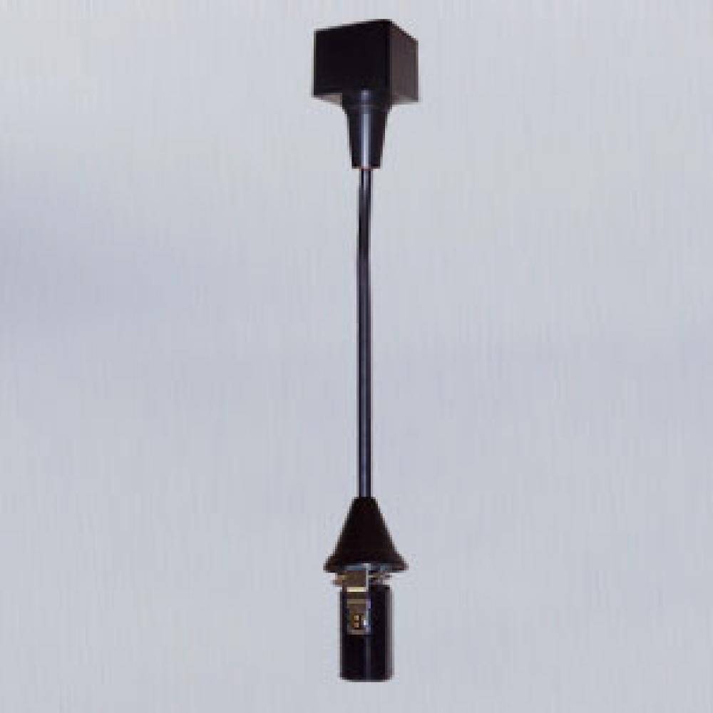 Track Mounted Line Voltage Pendant Cord, 8&#39;-6&#34; length, Candelabra Base, 60W Max, Black